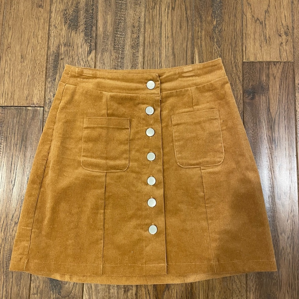 Charlotte Russe Brown Corduroy Mini Skirt